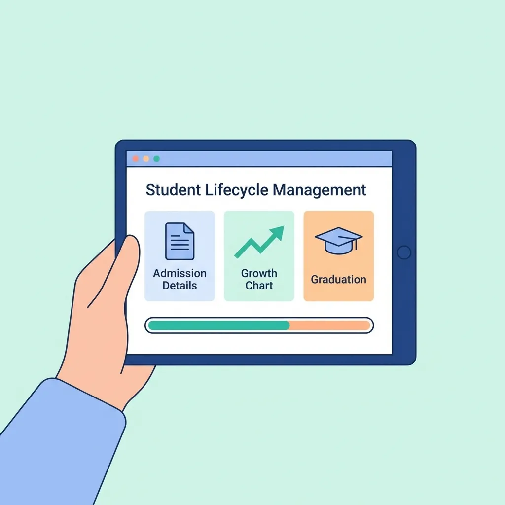 Student Lifecycle Management Illustration
